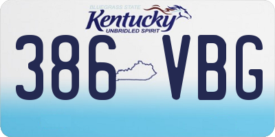 KY license plate 386VBG