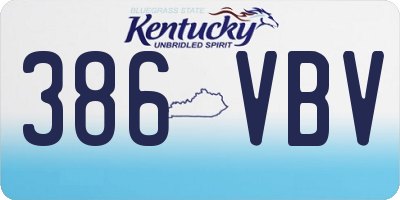 KY license plate 386VBV