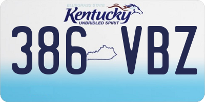 KY license plate 386VBZ
