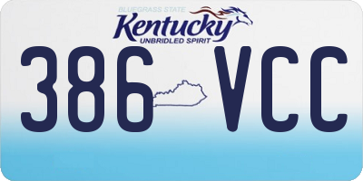 KY license plate 386VCC