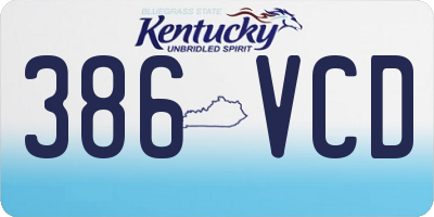 KY license plate 386VCD