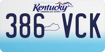 KY license plate 386VCK
