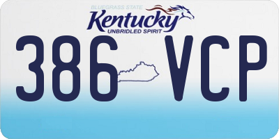 KY license plate 386VCP