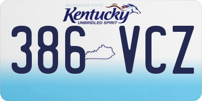 KY license plate 386VCZ