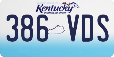 KY license plate 386VDS