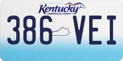 KY license plate 386VEI