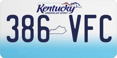 KY license plate 386VFC
