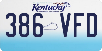 KY license plate 386VFD