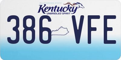KY license plate 386VFE