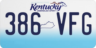 KY license plate 386VFG