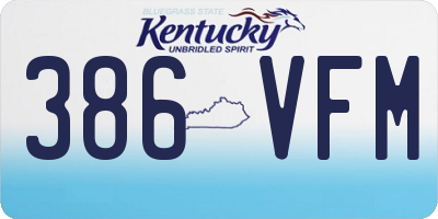 KY license plate 386VFM