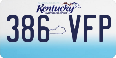 KY license plate 386VFP