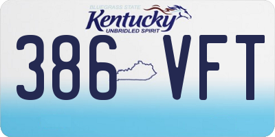 KY license plate 386VFT