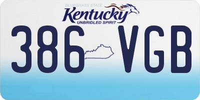 KY license plate 386VGB