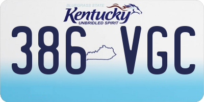KY license plate 386VGC