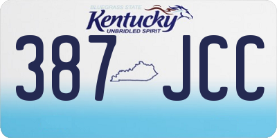KY license plate 387JCC
