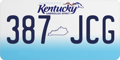 KY license plate 387JCG