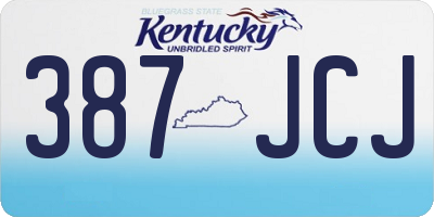 KY license plate 387JCJ