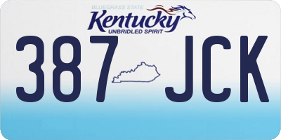 KY license plate 387JCK