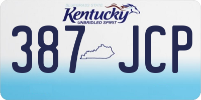 KY license plate 387JCP