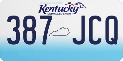 KY license plate 387JCQ