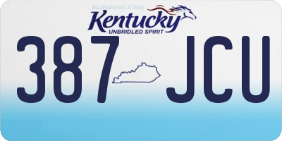KY license plate 387JCU