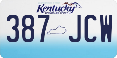KY license plate 387JCW