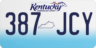 KY license plate 387JCY
