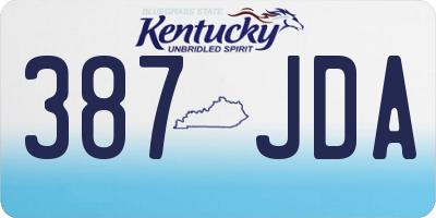 KY license plate 387JDA