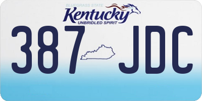 KY license plate 387JDC