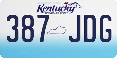 KY license plate 387JDG