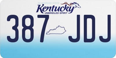 KY license plate 387JDJ