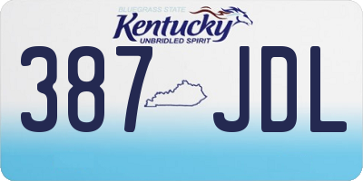 KY license plate 387JDL