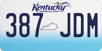 KY license plate 387JDM