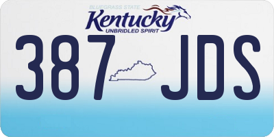KY license plate 387JDS