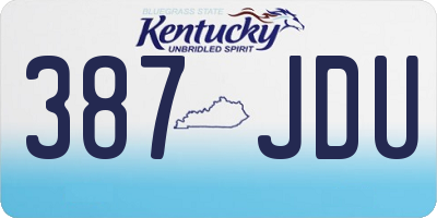 KY license plate 387JDU