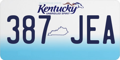 KY license plate 387JEA