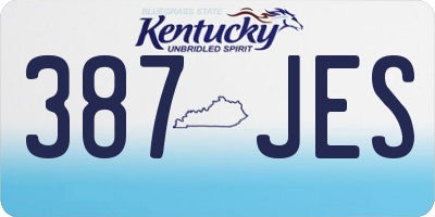 KY license plate 387JES