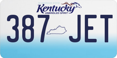 KY license plate 387JET