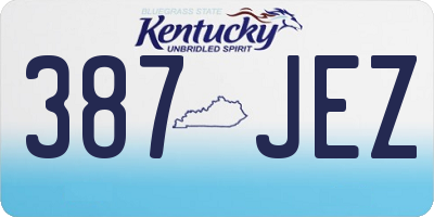 KY license plate 387JEZ