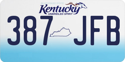 KY license plate 387JFB