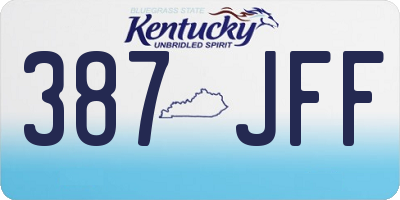 KY license plate 387JFF