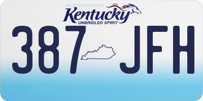 KY license plate 387JFH