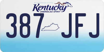 KY license plate 387JFJ