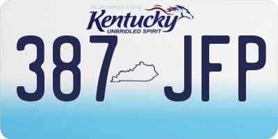 KY license plate 387JFP