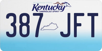 KY license plate 387JFT
