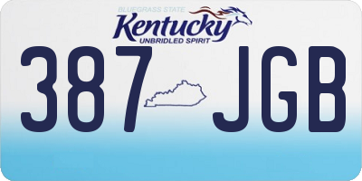 KY license plate 387JGB