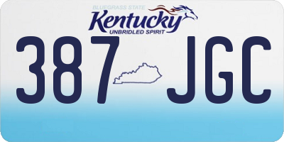 KY license plate 387JGC