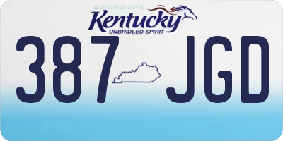 KY license plate 387JGD