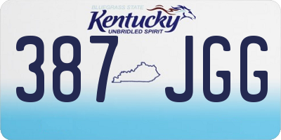 KY license plate 387JGG